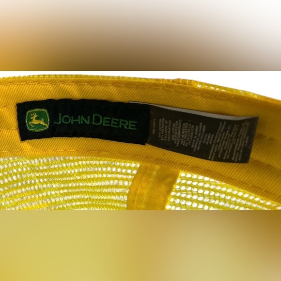 John Deere Hat Cap Youth Mesh Back Adjustable Green Yellow Excellent Condition. - Picture 6 of 8